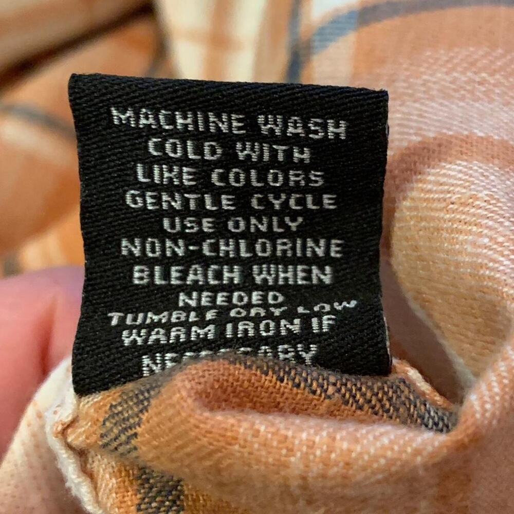 Large bke orange plaid button - Picture 3 of 8